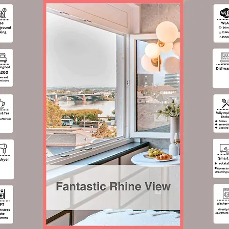 Hidden Treasure Mainz Altstadt - Rheinblick & Parkplatz Im Haus 公寓 *