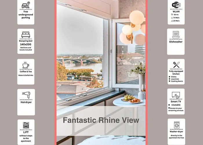 Hidden Treasure Mainz Altstadt - Rheinblick & Parkplatz Im Haus 公寓 *