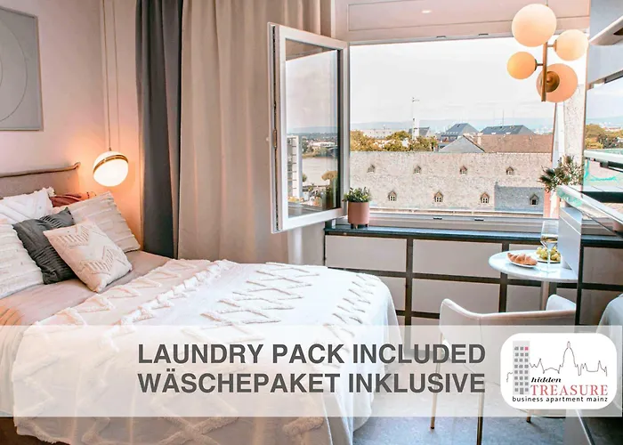 公寓 Hidden Treasure Mainz Altstadt - Rheinblick & Parkplatz Im Haus *