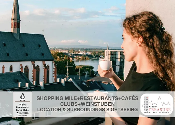 Appartement Hidden Treasure Mainz Altstadt - Rheinblick & Parkplatz Im Haus *